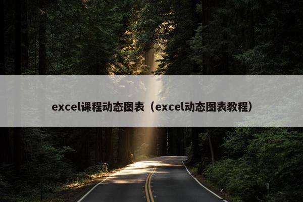 excel课程动态图表（excel动态图表教程）
