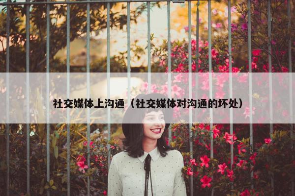 社交媒体上沟通（社交媒体对沟通的坏处）