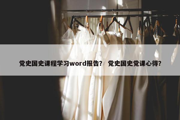 党史国史课程学习word报告？ 党史国史党课心得？
