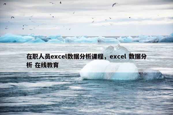 在职人员excel数据分析课程，excel 数据分析 在线教育