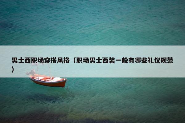 男士西职场穿搭风格（职场男士西装一般有哪些礼仪规范）