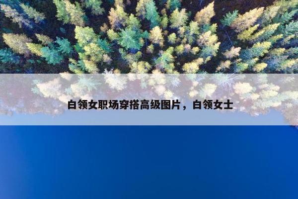 白领女职场穿搭高级图片，白领女士