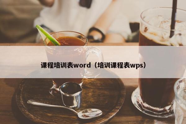 课程培训表word（培训课程表wps）