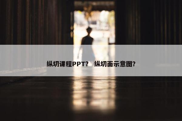 纵切课程PPT？ 纵切面示意图？