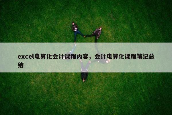 excel电算化会计课程内容，会计电算化课程笔记总结