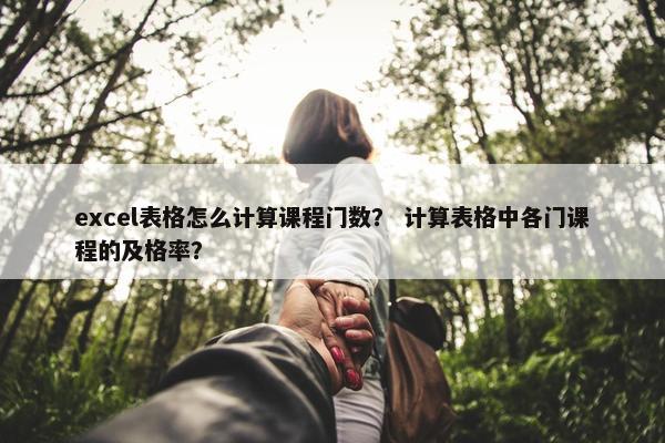 excel表格怎么计算课程门数？ 计算表格中各门课程的及格率？