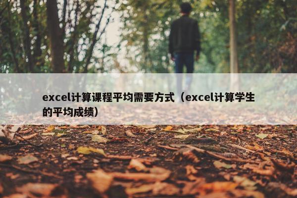 excel计算课程平均需要方式（excel计算学生的平均成绩）