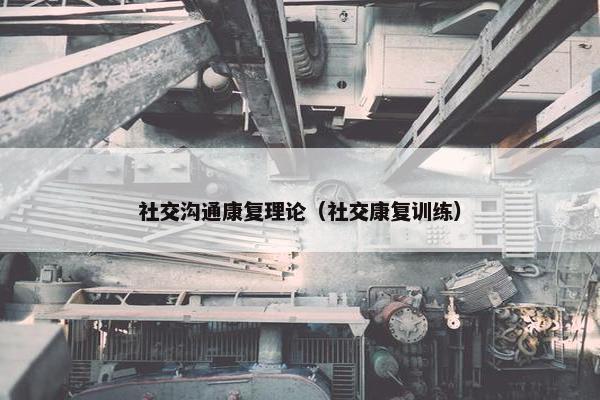 社交沟通康复理论（社交康复训练）