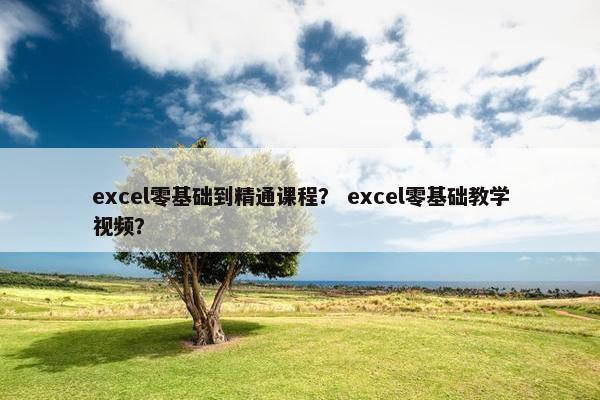 excel零基础到精通课程？ excel零基础教学视频？
