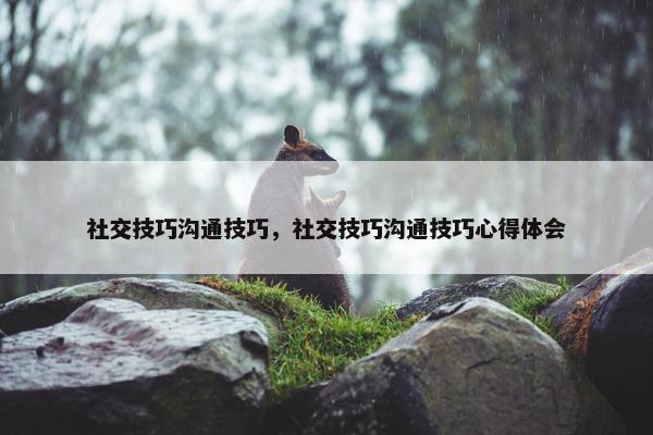 社交技巧沟通技巧，社交技巧沟通技巧心得体会