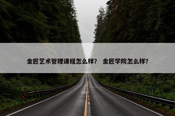 金匠艺术管理课程怎么样？ 金匠学院怎么样？