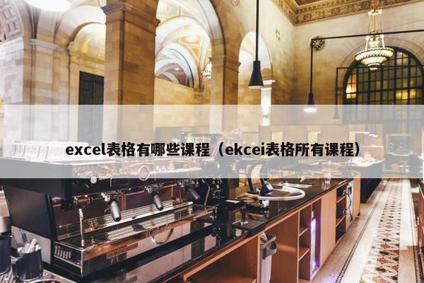excel表格有哪些课程（ekcei表格所有课程）