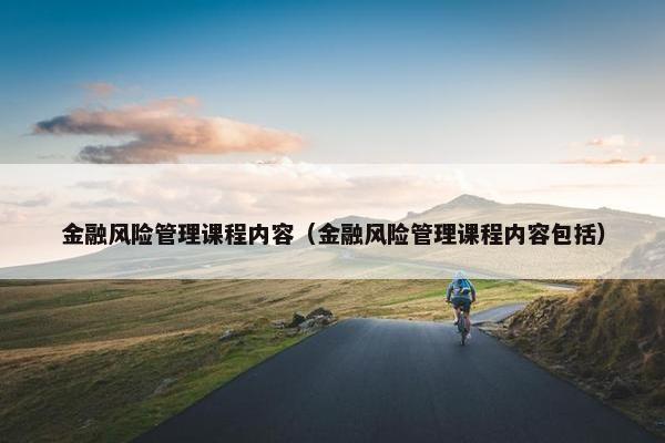 金融风险管理课程内容（金融风险管理课程内容包括）