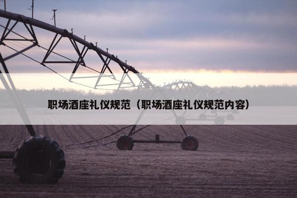 职场酒座礼仪规范（职场酒座礼仪规范内容）