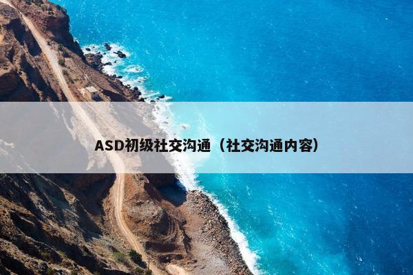 ASD初级社交沟通（社交沟通内容）