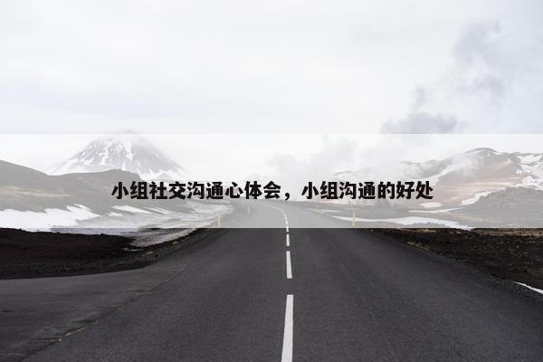 小组社交沟通心体会，小组沟通的好处
