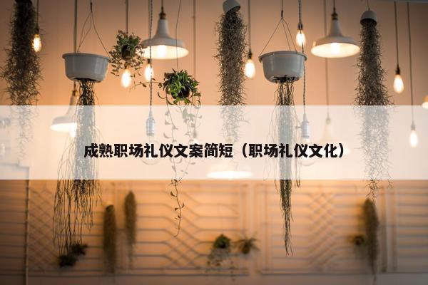 成熟职场礼仪文案简短（职场礼仪文化）