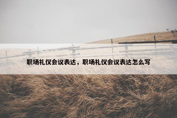 职场礼仪会议表达，职场礼仪会议表达怎么写