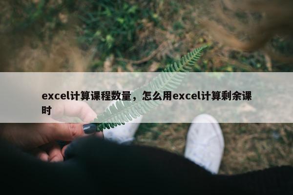 excel计算课程数量，怎么用excel计算剩余课时