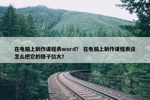在电脑上制作课程表word？ 在电脑上制作课程表该怎么把它的格子拉大？