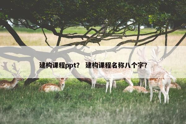 建构课程ppt？ 建构课程名称八个字？
