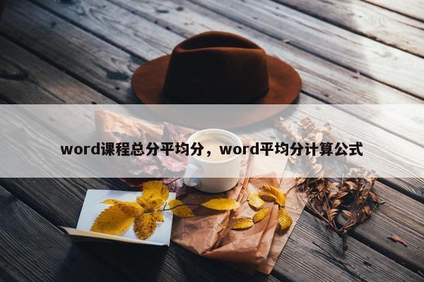 word课程总分平均分，word平均分计算公式