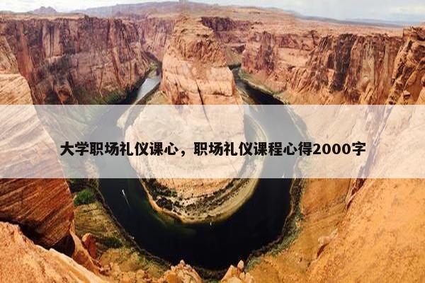 大学职场礼仪课心，职场礼仪课程心得2000字