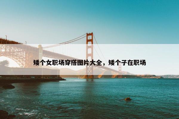 矮个女职场穿搭图片大全，矮个子在职场