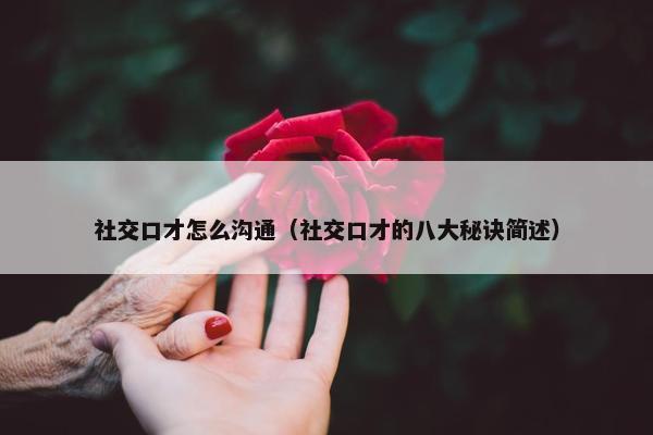 社交口才怎么沟通（社交口才的八大秘诀简述）