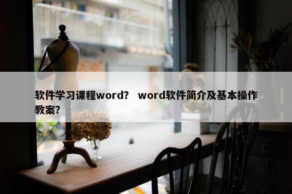 软件学习课程word？ word软件简介及基本操作教案？