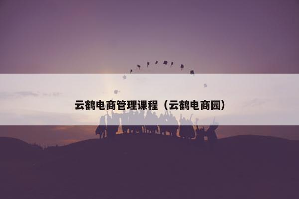 云鹤电商管理课程（云鹤电商园）