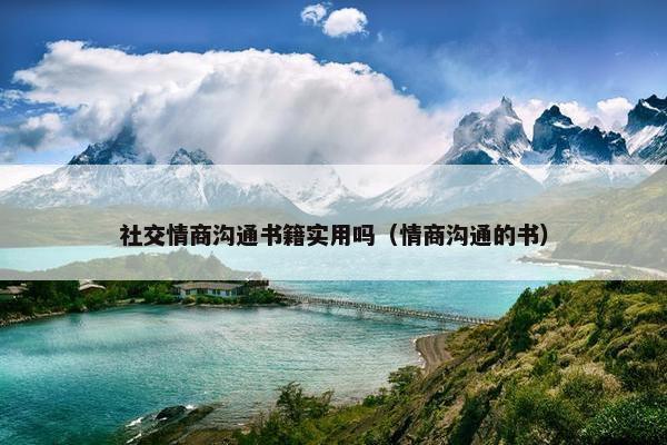 社交情商沟通书籍实用吗（情商沟通的书）