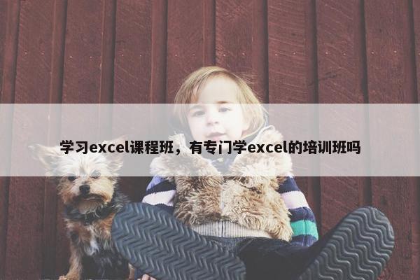 学习excel课程班，有专门学excel的培训班吗