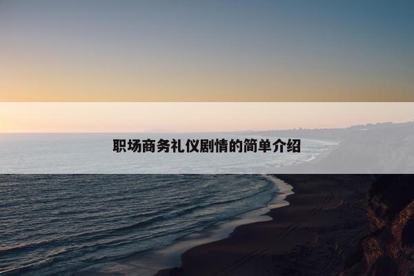 职场商务礼仪剧情的简单介绍