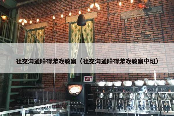 社交沟通障碍游戏教案（社交沟通障碍游戏教案中班）