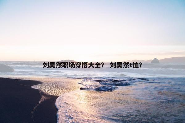 刘昊然职场穿搭大全？ 刘昊然t恤？