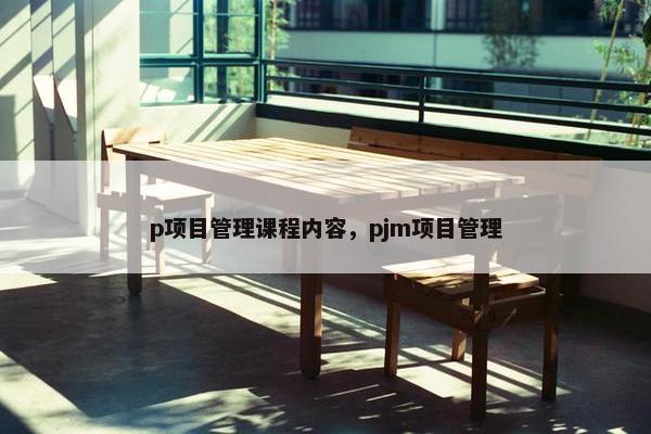 p项目管理课程内容，pjm项目管理