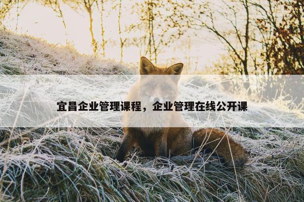 宜昌企业管理课程，企业管理在线公开课