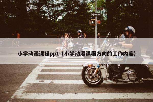 小学动漫课程ppt（小学动漫课程方向的工作内容）