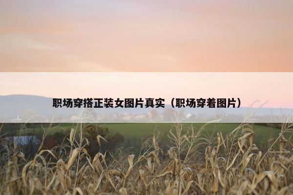 职场穿搭正装女图片真实（职场穿着图片）