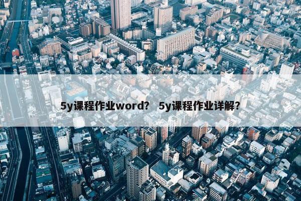 5y课程作业word？ 5y课程作业详解？
