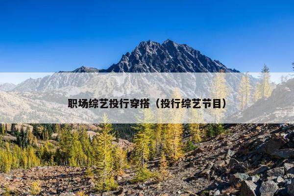 职场综艺投行穿搭（投行综艺节目）
