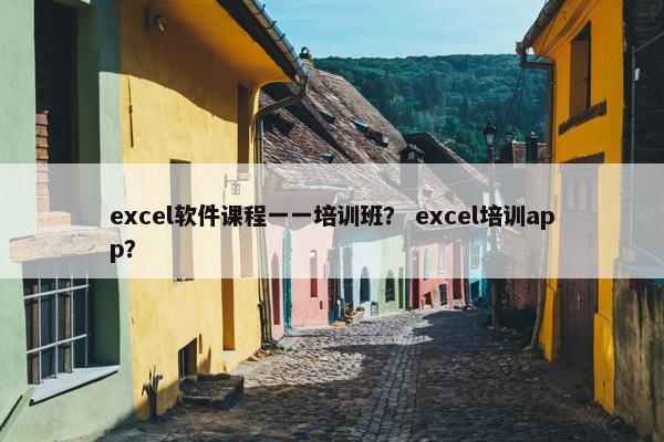 excel软件课程一一培训班？ excel培训app？