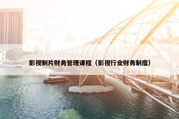 影视制片财务管理课程（影视行业财务制度）