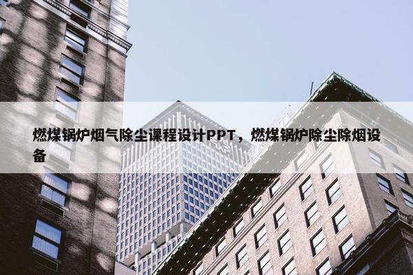 燃煤锅炉烟气除尘课程设计PPT，燃煤锅炉除尘除烟设备