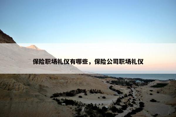 保险职场礼仪有哪些，保险公司职场礼仪