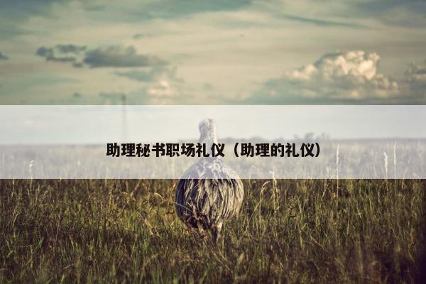 助理秘书职场礼仪（助理的礼仪）