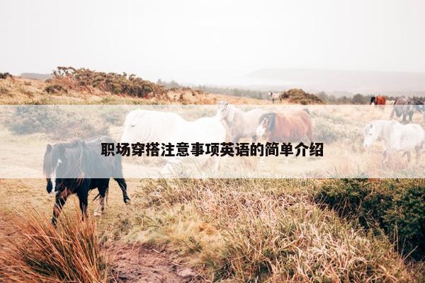 职场穿搭注意事项英语的简单介绍