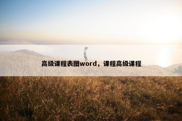高级课程表图word，课程高级课程