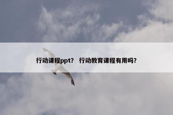 行动课程ppt？ 行动教育课程有用吗？